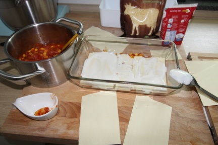 4. Schichten: Knoblauchzehe wieder entfernen!